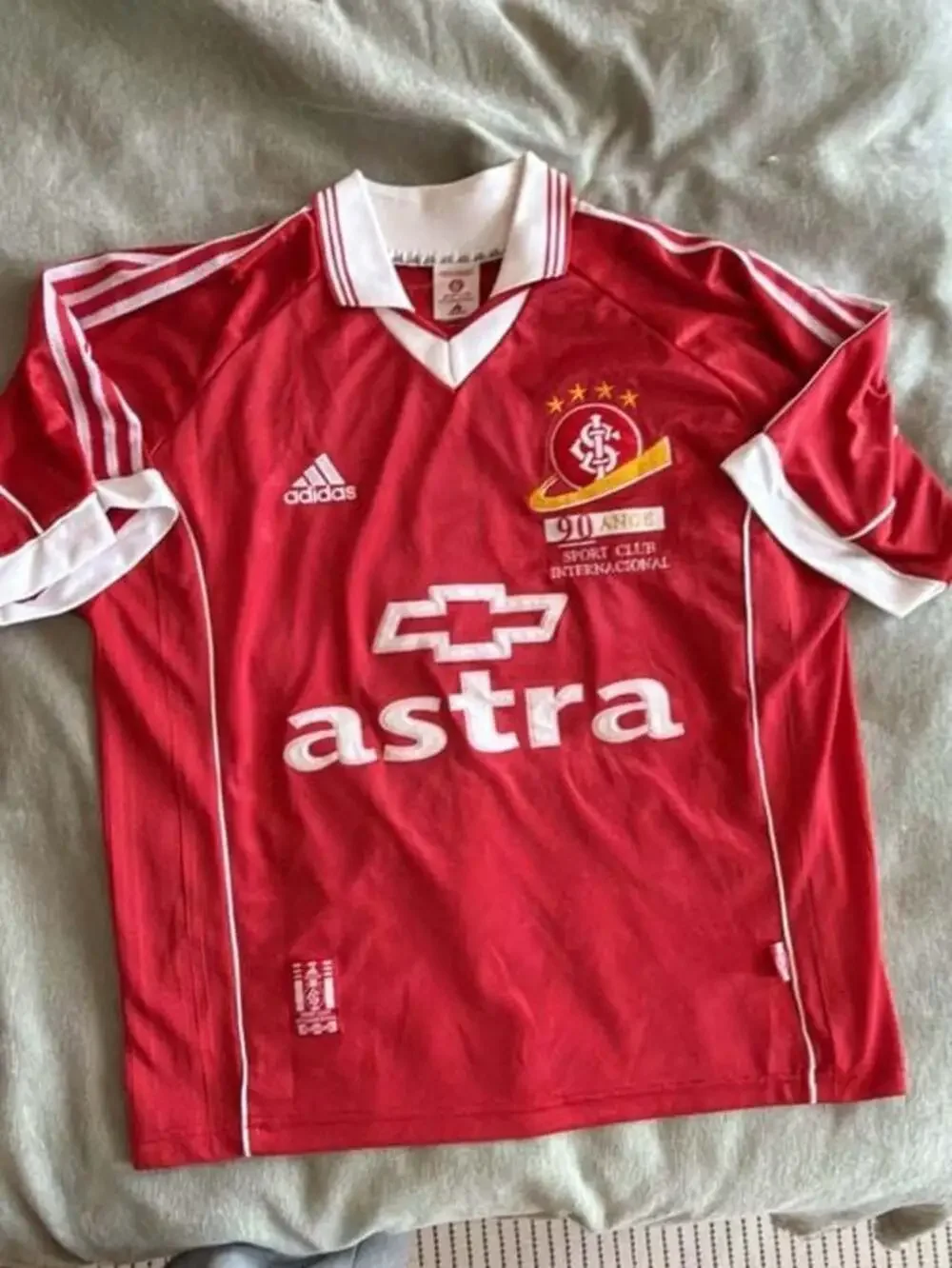 1999-2000 Sport Club Internacional Adidas 90 Anos Home Jersey #8